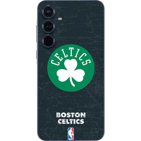 NBA Boston Celtics Black Secondary Logo Galaxy A55 5G Skin