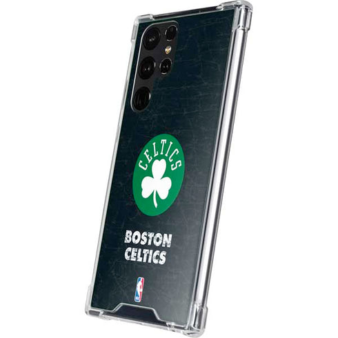 NBA Boston Celtics Black Secondary Logo Galaxy S23 Ultra Clear Case