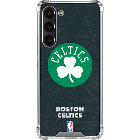 NBA Boston Celtics Black Secondary Logo Galaxy S24 FE Clear Case