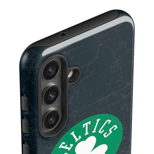 NBA Boston Celtics Black Secondary Logo Galaxy S25 Impact Case