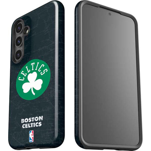 NBA Boston Celtics Black Secondary Logo Galaxy S25 Impact Case