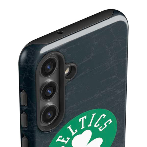 NBA Boston Celtics Black Secondary Logo Galaxy S25 Plus Impact Case