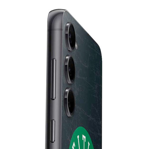 NBA Boston Celtics Black Secondary Logo Galaxy S25 Plus Skin
