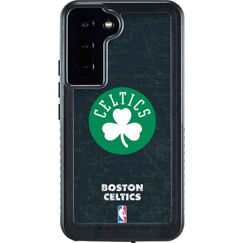 NBA Boston Celtics Black Secondary Logo Galaxy S24 Plus Waterproof Case