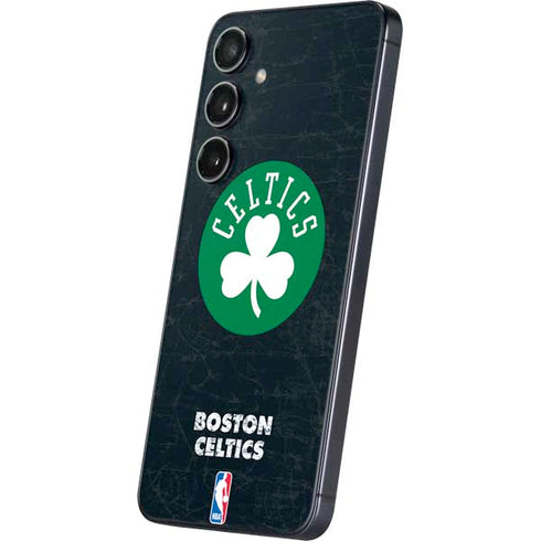 NBA Boston Celtics Black Secondary Logo Galaxy S24 Skin