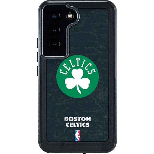 NBA Boston Celtics Black Secondary Logo Galaxy S24 Waterproof Case