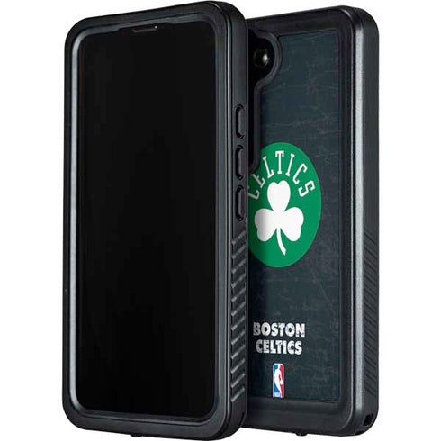 NBA Boston Celtics Black Secondary Logo Galaxy S24 Waterproof Case