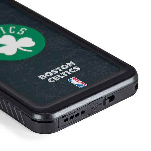 NBA Boston Celtics Black Secondary Logo Galaxy S24 Waterproof Case