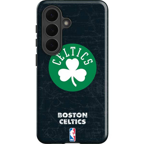 NBA Boston Celtics Black Secondary Logo Galaxy S26 Impact Case
