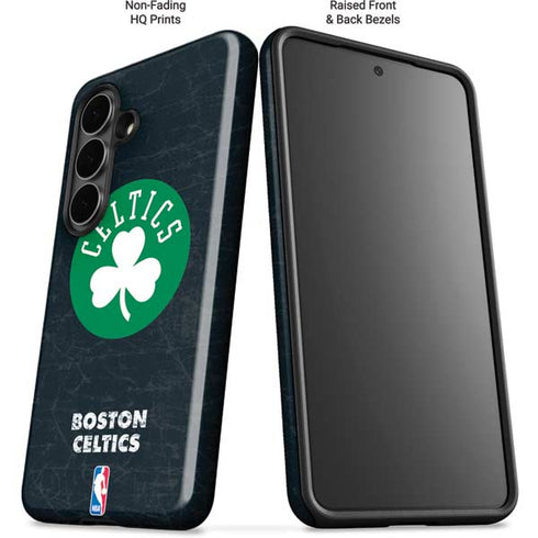 NBA Boston Celtics Black Secondary Logo Galaxy S26 Impact Case