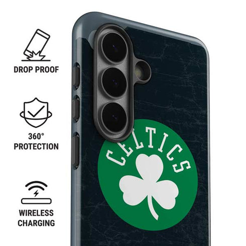 NBA Boston Celtics Black Secondary Logo Galaxy S26 Plus Impact Case