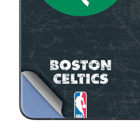 NBA Boston Celtics Black Secondary Logo Galaxy Z Fold5 5G Skin