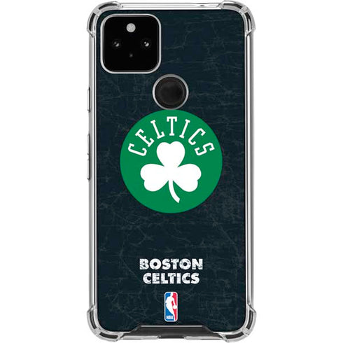 NBA Boston Celtics Black Secondary Logo Pixel Cases