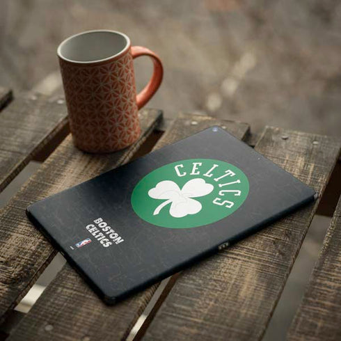 NBA Boston Celtics Black Secondary Logo iPad Skins