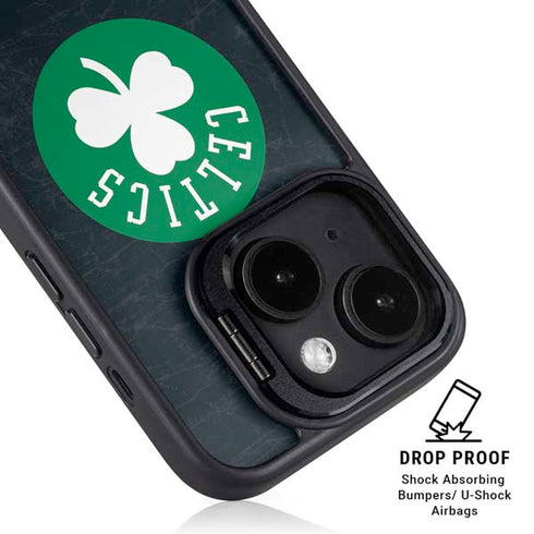 NBA Boston Celtics Black Secondary Logo iPhone 13 Kickstand Case