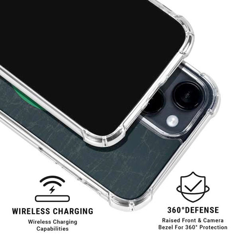 NBA Boston Celtics Black Secondary Logo iPhone 15 Clear Case