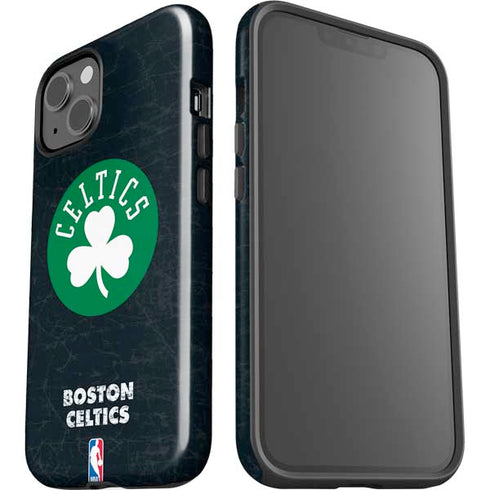 NBA Boston Celtics Black Secondary Logo iPhone 15 Impact Case