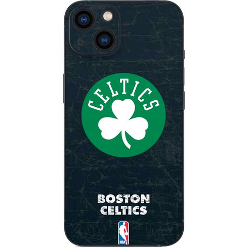 NBA Boston Celtics Black Secondary Logo iPhone 15 Skin