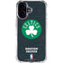 NBA Boston Celtics Black Secondary Logo iPhone 16 Clear Case