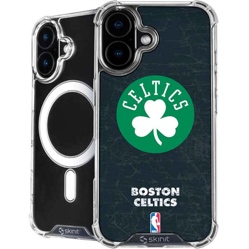 NBA Boston Celtics Black Secondary Logo iPhone 16 MagSafe Case