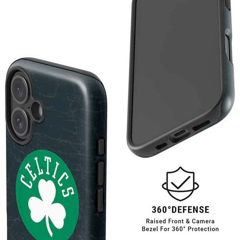 NBA Boston Celtics Black Secondary Logo iPhone 16 Magsafe Impact Case