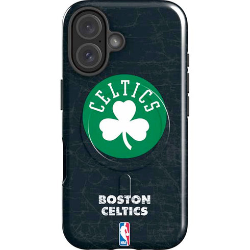 NBA Boston Celtics Black Secondary Logo iPhone 16 Plus Magsafe Impact Case
