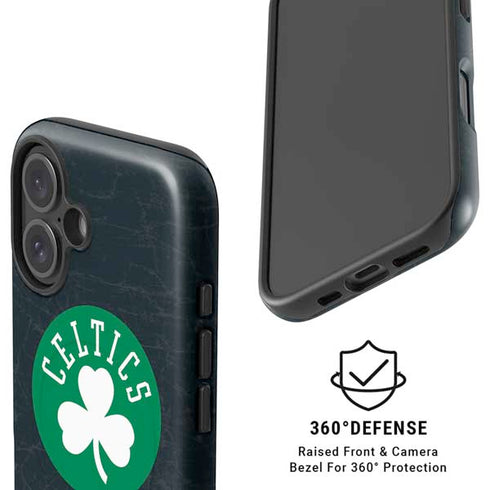 NBA Boston Celtics Black Secondary Logo iPhone 16 Plus Magsafe Impact Case