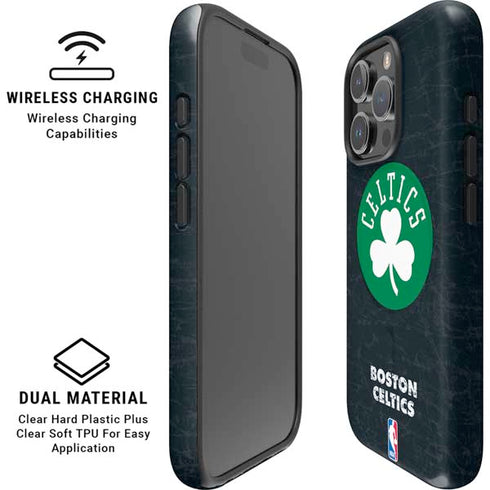 NBA Boston Celtics Black Secondary Logo iPhone 16 Pro Magsafe Impact Case