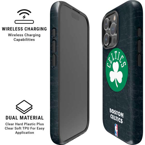 NBA Boston Celtics Black Secondary Logo iPhone 16 Pro Max Magsafe Impact Case