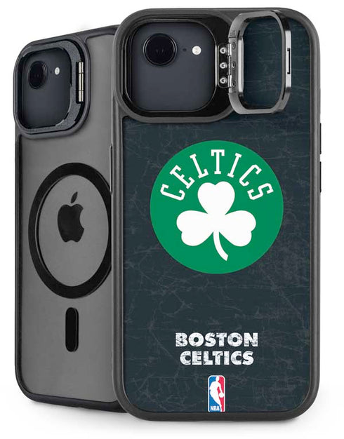NBA Boston Celtics Black Secondary Logo iPhone 16e Kickstand Case