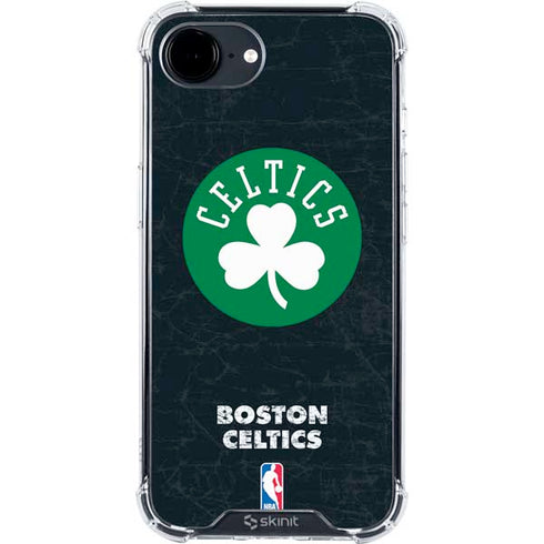 NBA Boston Celtics Black Secondary Logo iPhone 16e Clear Case