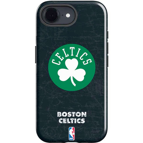 NBA Boston Celtics Black Secondary Logo iPhone 16e Impact Case