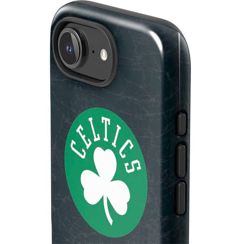 NBA Boston Celtics Black Secondary Logo iPhone 16e Impact Case
