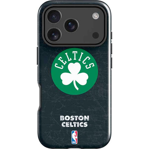 NBA Boston Celtics Black Secondary Logo iPhone 18 Pro Impact Case