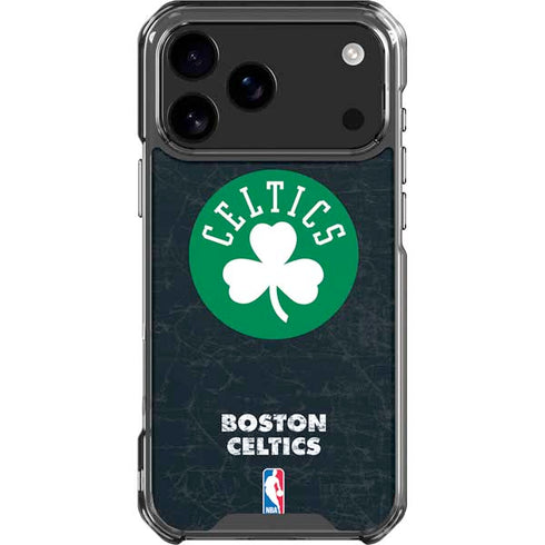 NBA Boston Celtics Black Secondary Logo iPhone 18 Pro Max Clear Case