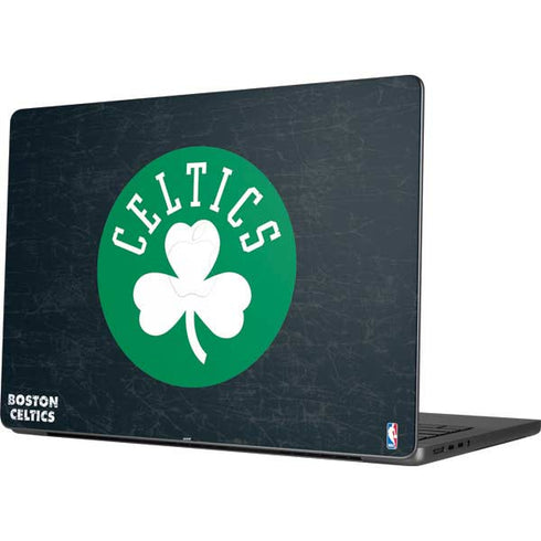 NBA Boston Celtics Black Secondary Logo Apple MacBook Pro 14-inch Skin