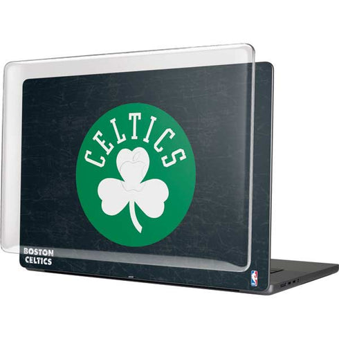 NBA Boston Celtics Black Secondary Logo MacBook Cases