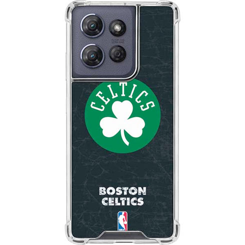 NBA Boston Celtics Black Secondary Logo Moto G 5G (2025) Clear Case