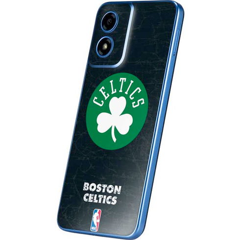 NBA Boston Celtics Black Secondary Logo Moto G Play 4G (2024) Skin