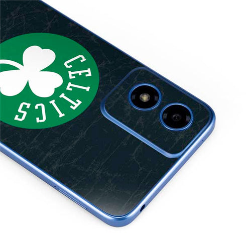 NBA Boston Celtics Black Secondary Logo Moto G Play 4G (2024) Skin