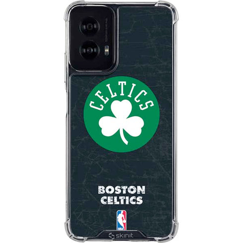 NBA Boston Celtics Black Secondary Logo Moto G Power 5G (2024) Clear Case