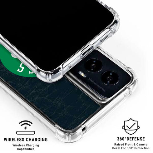 NBA Boston Celtics Black Secondary Logo Moto G Power 5G (2024) Clear Case