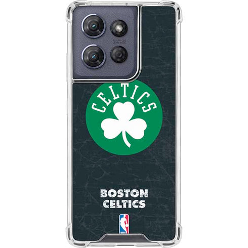 NBA Boston Celtics Black Secondary Logo Moto G Stylus 5G (2025) Clear Case