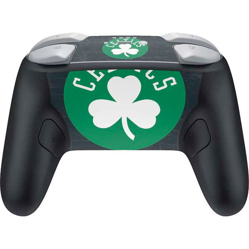 NBA Boston Celtics Black Secondary Logo Nintendo Switch 2 (2025) Pro Controller Skin