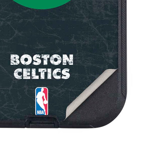 NBA Boston Celtics Black Secondary Logo Otterbox Defender iPhone Skin