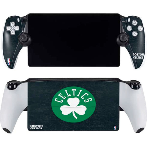 NBA Boston Celtics Black Secondary Logo PlayStation Portal Remote Player Skin