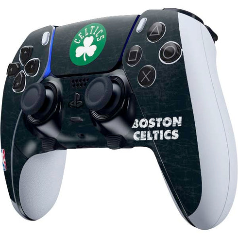 NBA Boston Celtics Black Secondary Logo PS5 DualSense Edge Pro Controller Skin