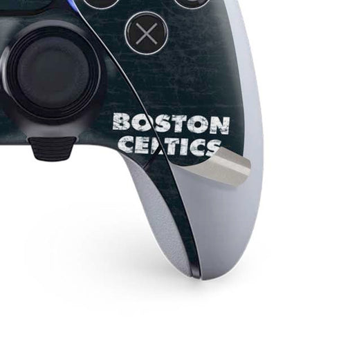 NBA Boston Celtics Black Secondary Logo PS5 DualSense Edge Pro Controller Skin