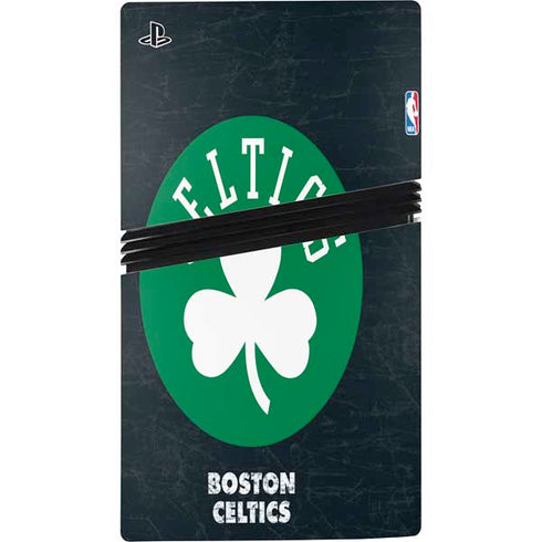 NBA Boston Celtics Black Secondary Logo PS5 Pro Bundle Skin