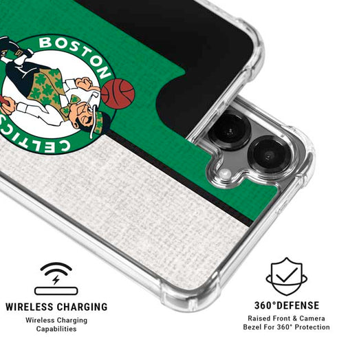NBA Boston Celtics Canvas Galaxy S26 Plus Clear Case